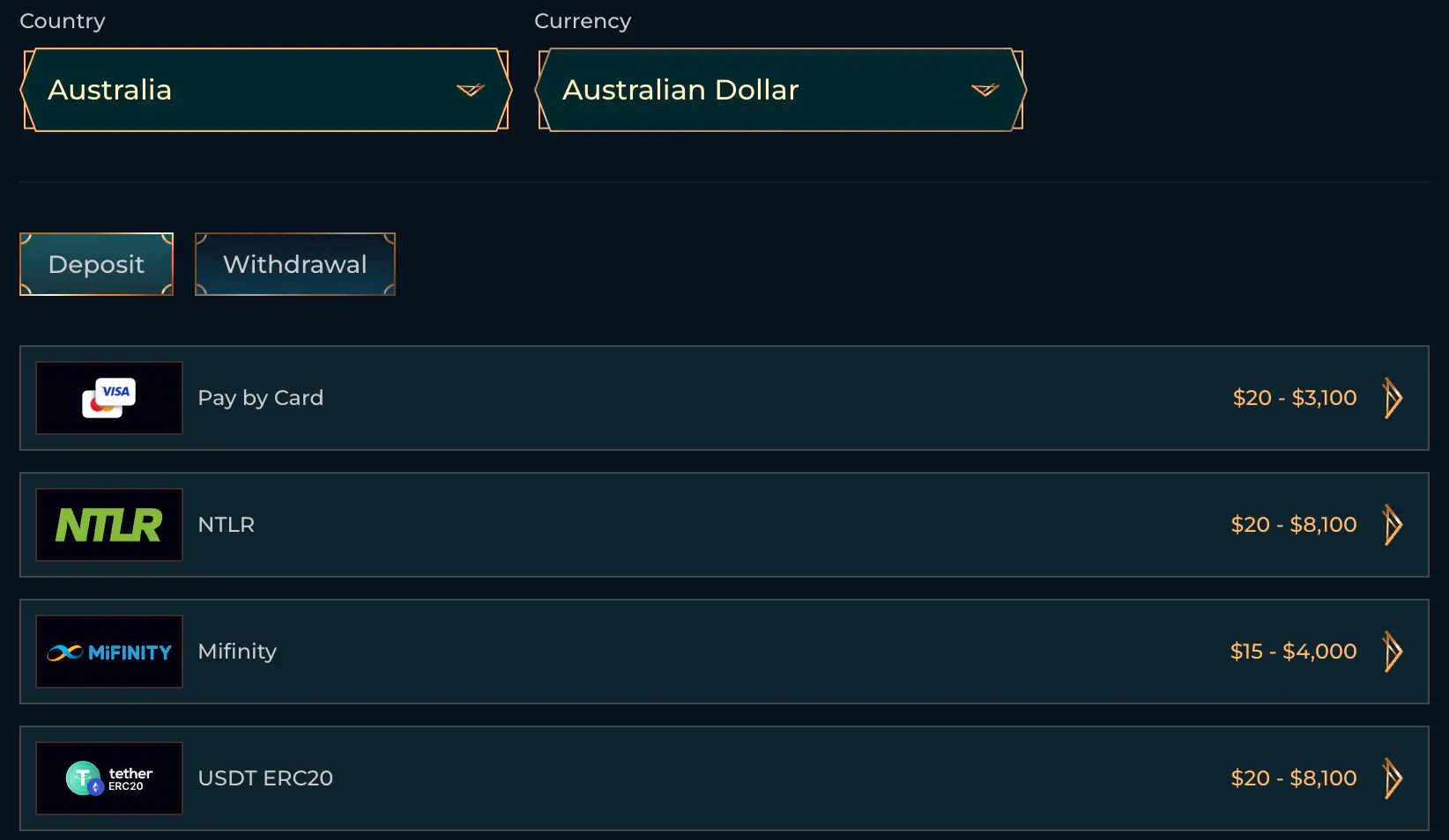 deposit
